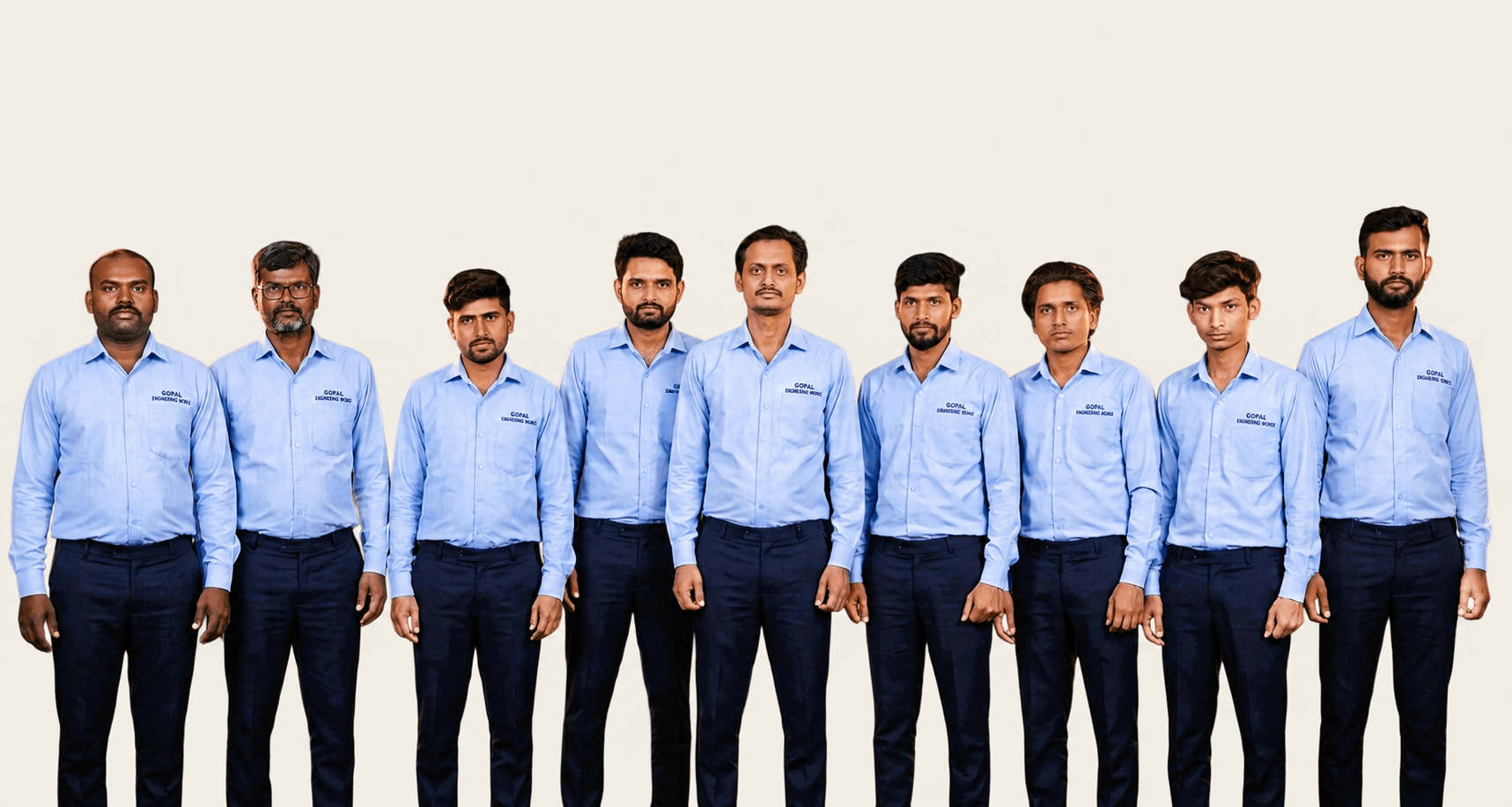 The Gopal Engineering Works team at the Ahmedabad workshop